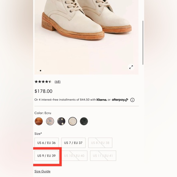 NWT $178 Free People Sante Fe Lace-up Boot 39 = USA 9 - Picture 4 of 16